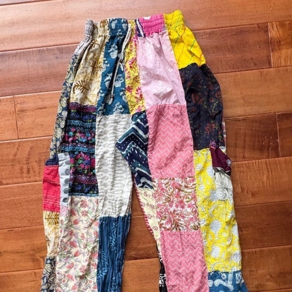 Jack Pot New York‎ Patchwork Pants, Women One Size Multicolor